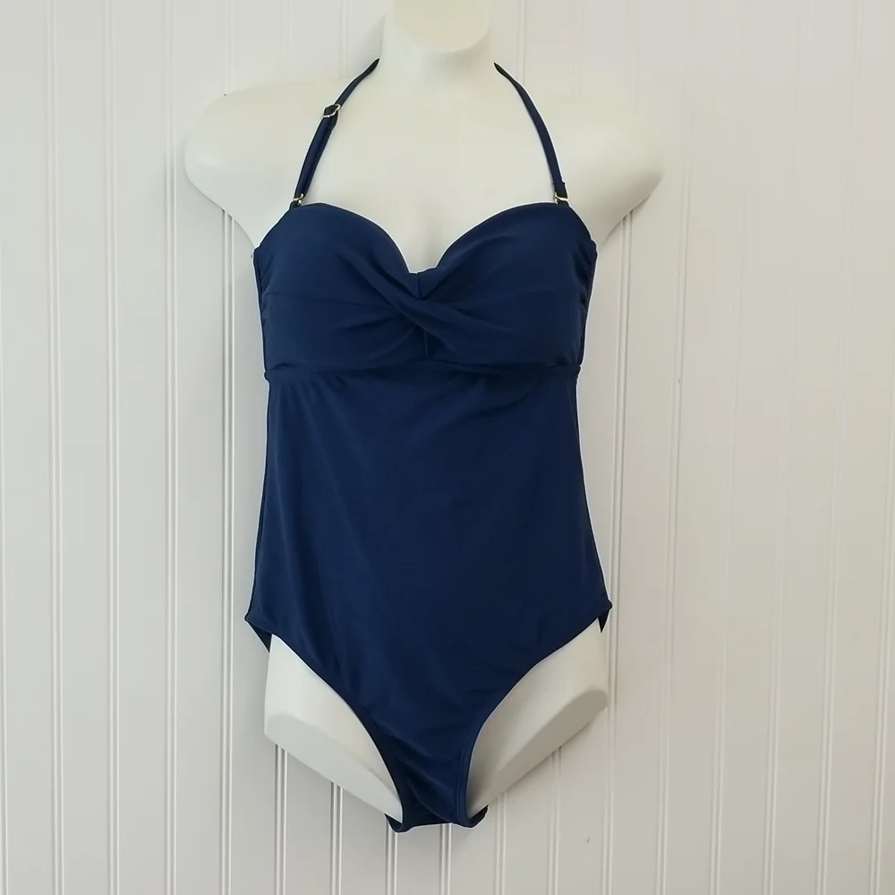 𝅺Catalina Swimwear Bandeau One Piece Blue